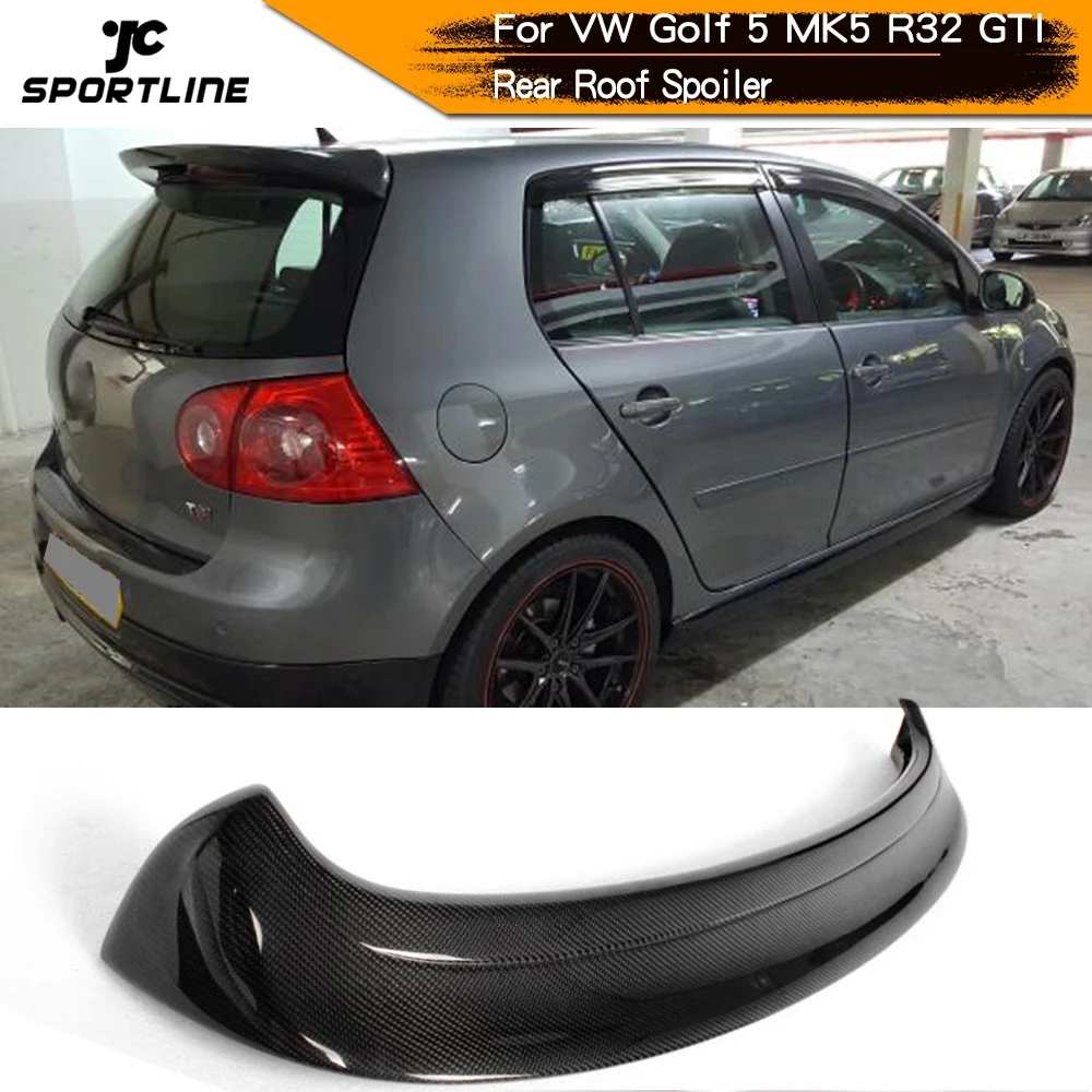 Углеродное волокно/FRP задний спойлер на крышу крыло для Volkswagen VW Golf 5 R32 GTI MK5 2006 2009|rear