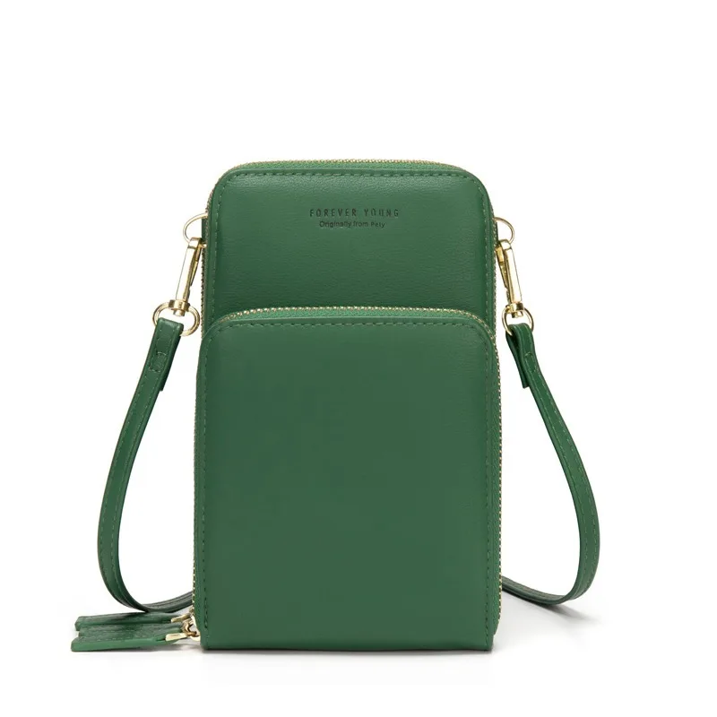 Прямая Красочный сотовый телефон сумка Мода ежедневного использования держатель для карт маленькая летняя сумка на плечо для женщин - Цвет: C-deep gray