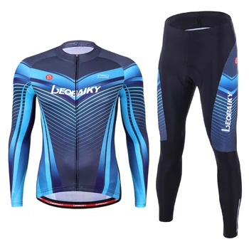 

2020 Summer Breathable Cycling Outfit Men Pro Team Mtb Raicing Road Bike Jersey Set Bicycle Clothes Long Sleeve Cycling Clothing