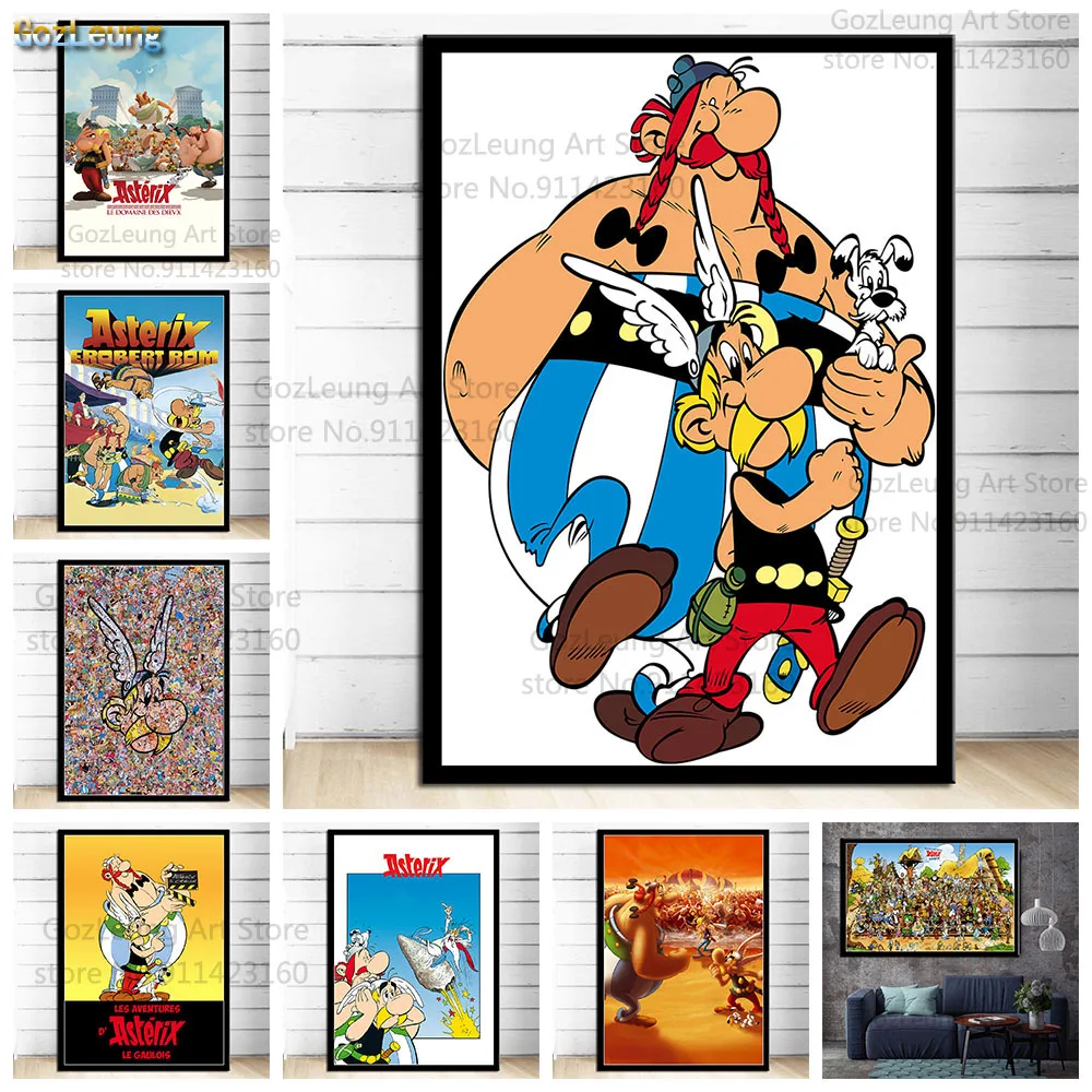 Asterix французский плакат Классический комикс фильм Настенная картина ретро