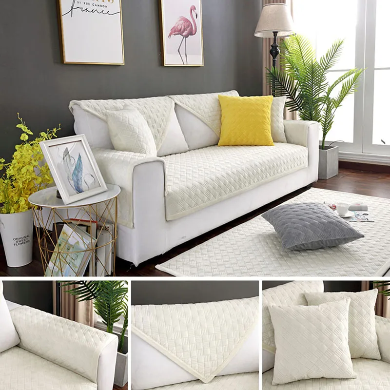 Sofa Cover Resistant Slipcover Seat European Style Couch Cover Velvet Polyester Fiber Sofa Cover Sofa Towel for Living Room