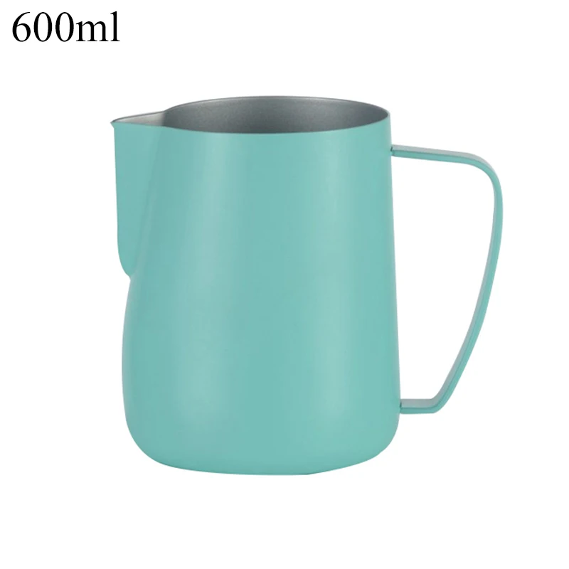 600ml green Кувшин для вспенивания молока из нержавеющей стали для эспрессо, кувшин для кофе, бариста, для приготовления латте, кувшин для вспенивания молока, кувшин, кухонные инструменты - Цвет: 600ml green