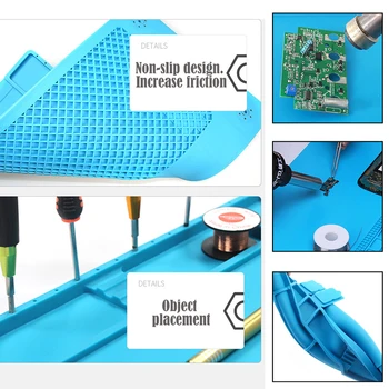 

S-170 S-160 S-140 S-130 Heat Insulation Silicone Soldering Pad Mat Desk Maintenance Platform For Repair Station With Magnetic