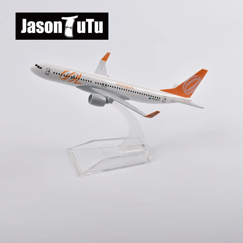 

JASON TUTU 16cm Brazil GOL Airlines B737-800 Airplane Model Plane Model Aircraft Diecast Metal 1/400 Scale Planes Dropshipping