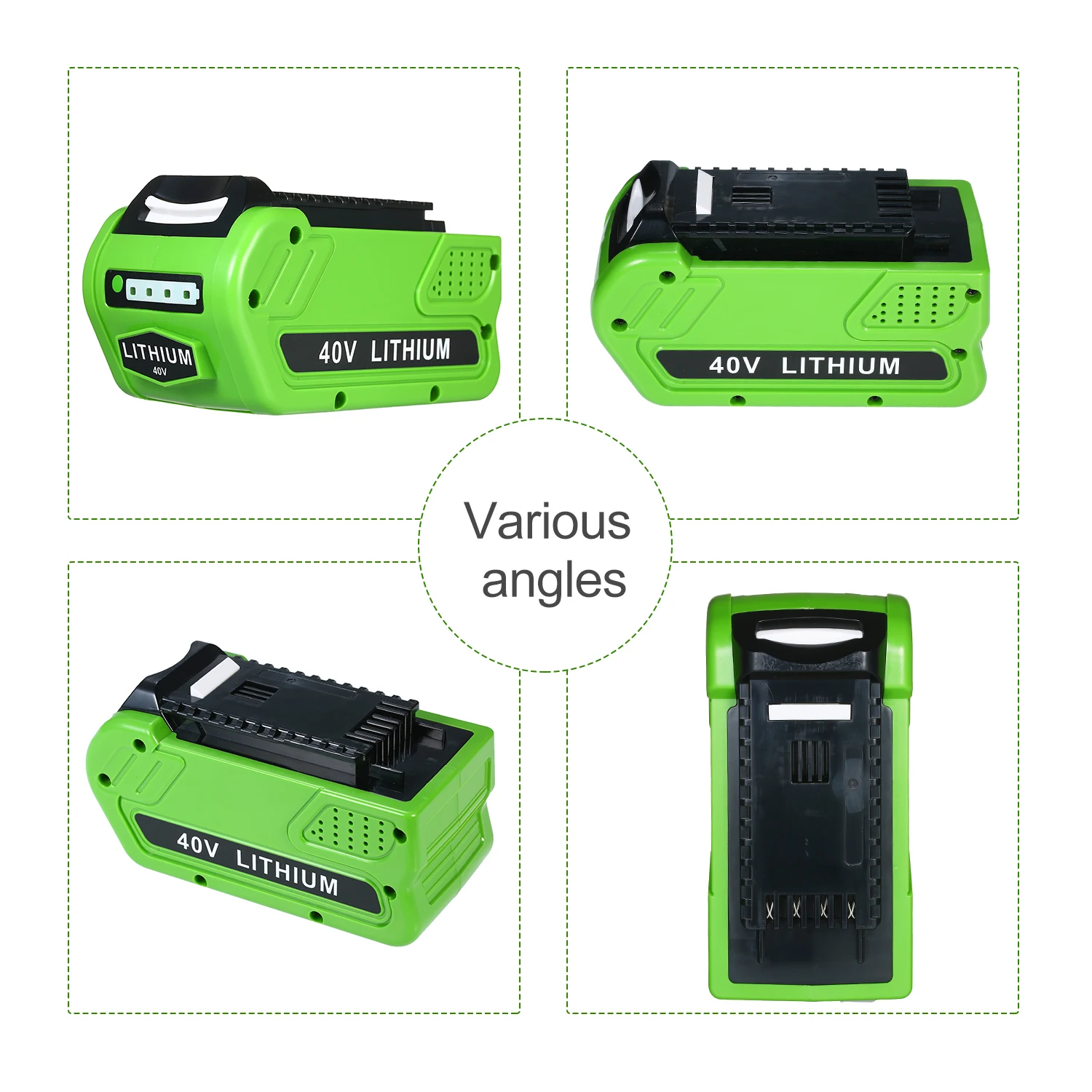 40V 2500 mAh/5000 mAh перезаряжаемая замена литиевой батареи для GreenWorks 29472 29462 40V GMAX инструменты