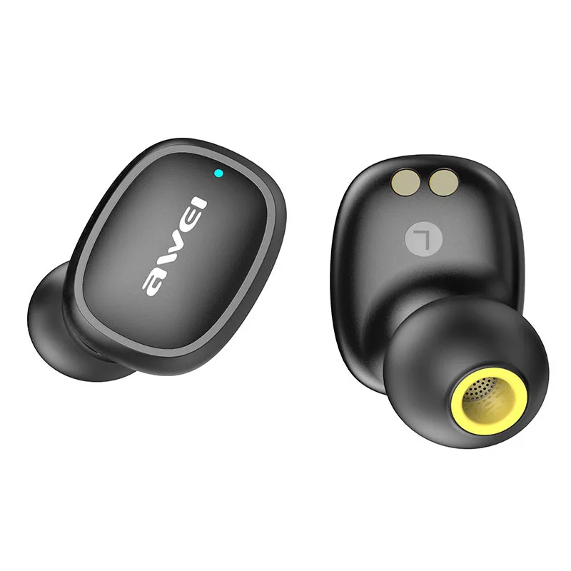 AWEI TWS 5,0 Bluetooth наушники настоящие беспроводные наушники Беспроводная зарядка наушники гарнитура с микрофоном для iPhone Xiaomi