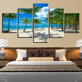 

Cross Stitch Painting 5D Seascape Palm Tree Diamond Home Decor Mosaic Picture Embroidery Pattern Full Round Drill Wall Sticker