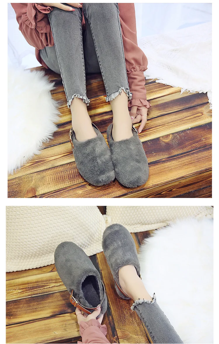 Весенне-осенние туфли на плоской подошве; женская обувь; Zapatos de mujer; модные короткие плюшевые туфли с закрытым носком