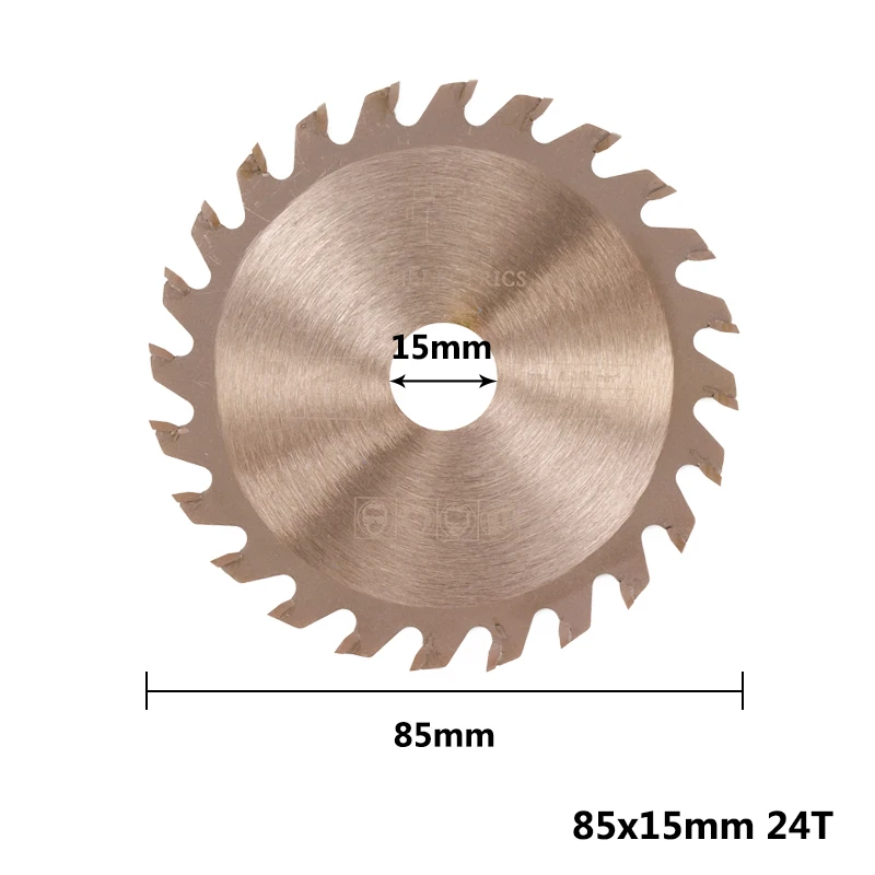 1 шт. 85x10/15 мм циркулярное пильное полотно для дерева TiCN покрытием TCT пильный диск 24 T/30 T/36 T режущий диск деревообрабатывающие колесные диски Пила диск - Цвет: 85x15x24T