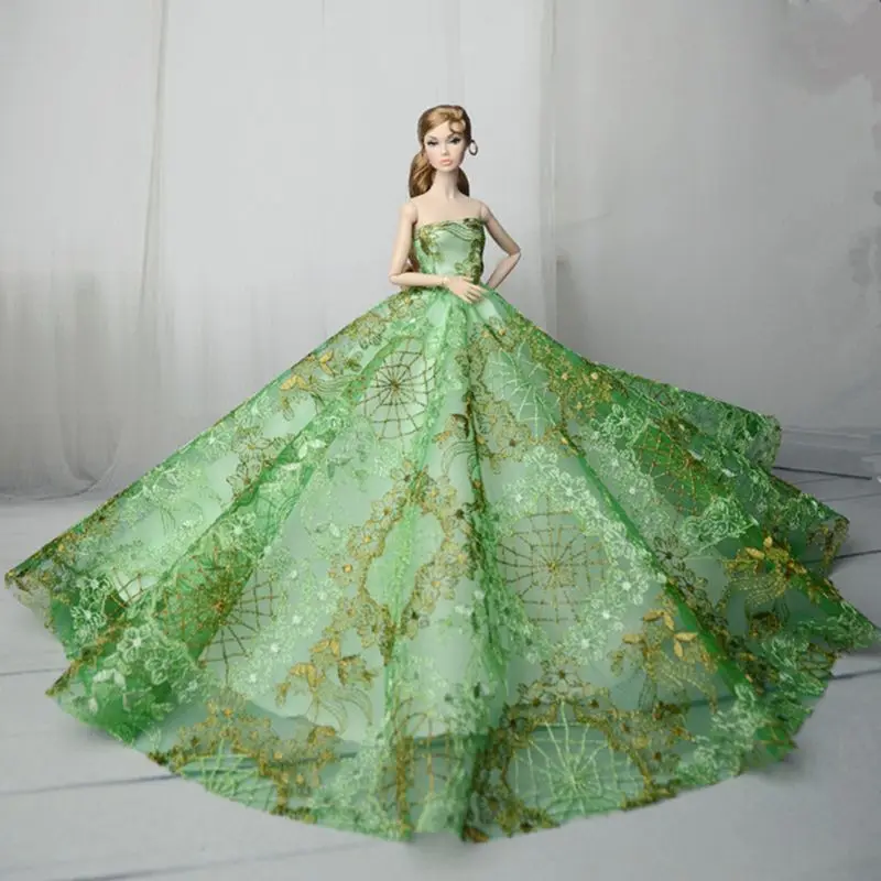 Фиолетовое свадебное платье высокой моды для 11.5in. Кукла 1/6 Одежда для куклы наряды корб