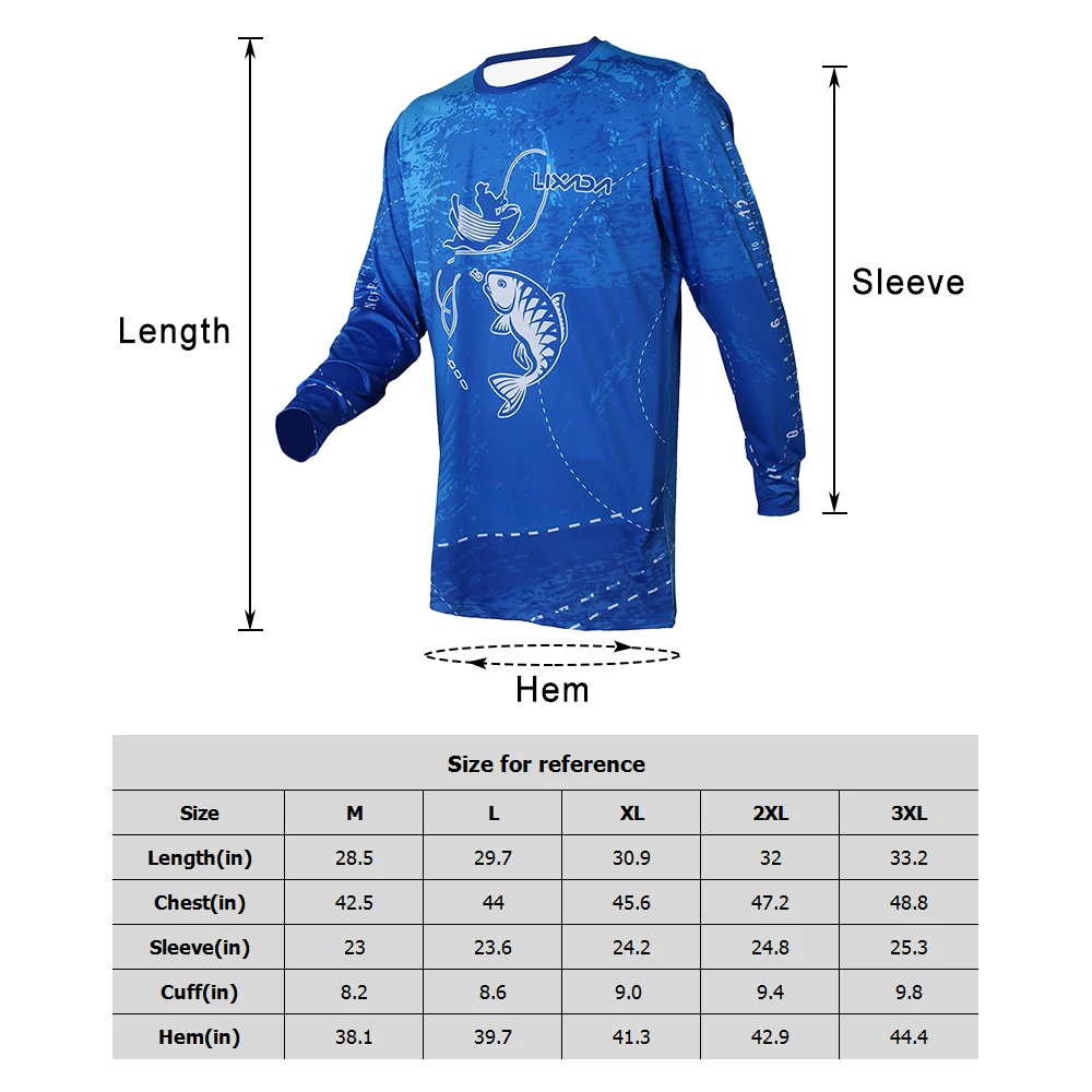 Lixada Солнцезащитная футболка с длинным рукавом для рыбалки быстросохнущая дышащая одежда для рыбалки классная мужская одежда