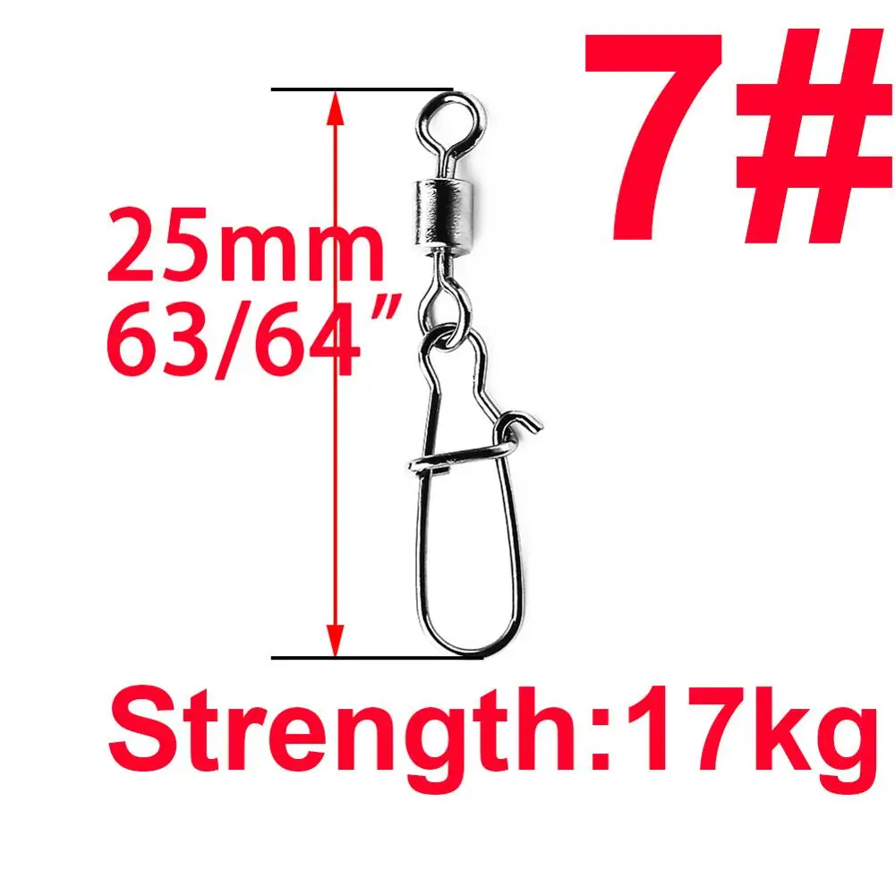 size7 100pcs 100 шт. 2# до 14# рыболовный соединитель подшипника Rolling поворотный оснастка снасть для приманки на рыболовецкий крючок карп рыба карп рыболовные принадлежности Инструменты - Цвет: size7 100pcs
