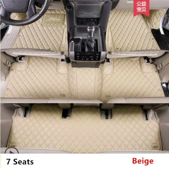 Коврики для Toyota LAND CRUISER PRADO 150 2010- 5 и 7 мест ковры для ног автомобильные коврики высокое качество вышивка кожа