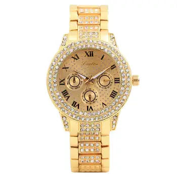 

Classic Luxury Rhinestone Inlaid Roman Numbers Women Watches Fashion Ladies Quartz WristWatch Clock Reloj Mujer Relogio Feminino