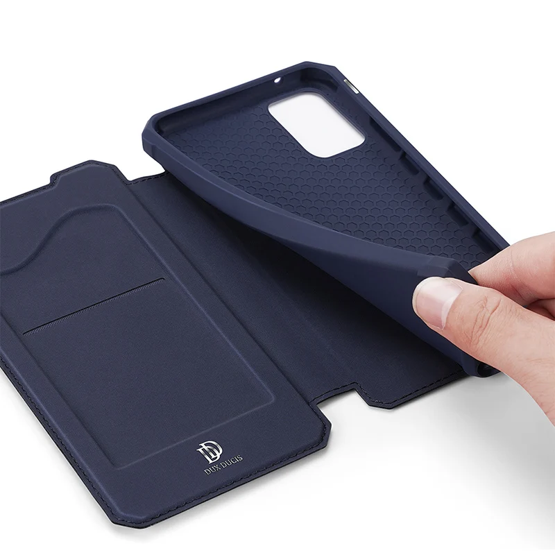Для Samsung Galaxy A71 5G чехол DUX DUCIS SKIN X Магнитный откидной кожаный + ТПУ полноразмерный