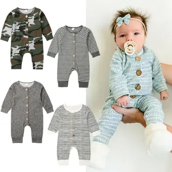 

2020 NEW infant boy girl camouflage romper long sleeve cotton comfortable jumpsuit outdoor leisure newborn baby clothes