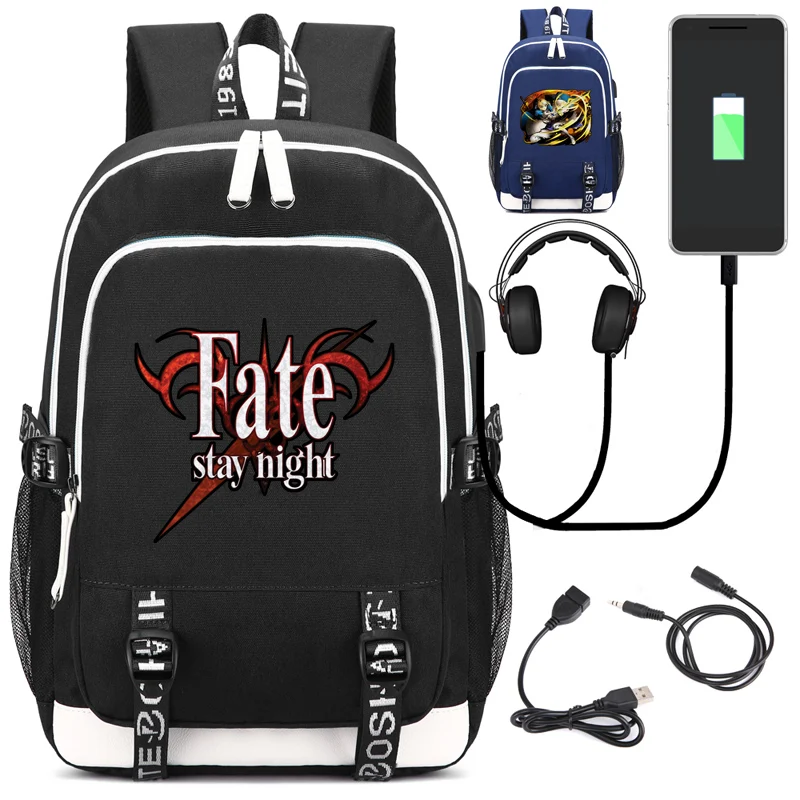 

Fate/stay night Backpack with USB Charging Port and Lock &Headphone interface for College Student Work