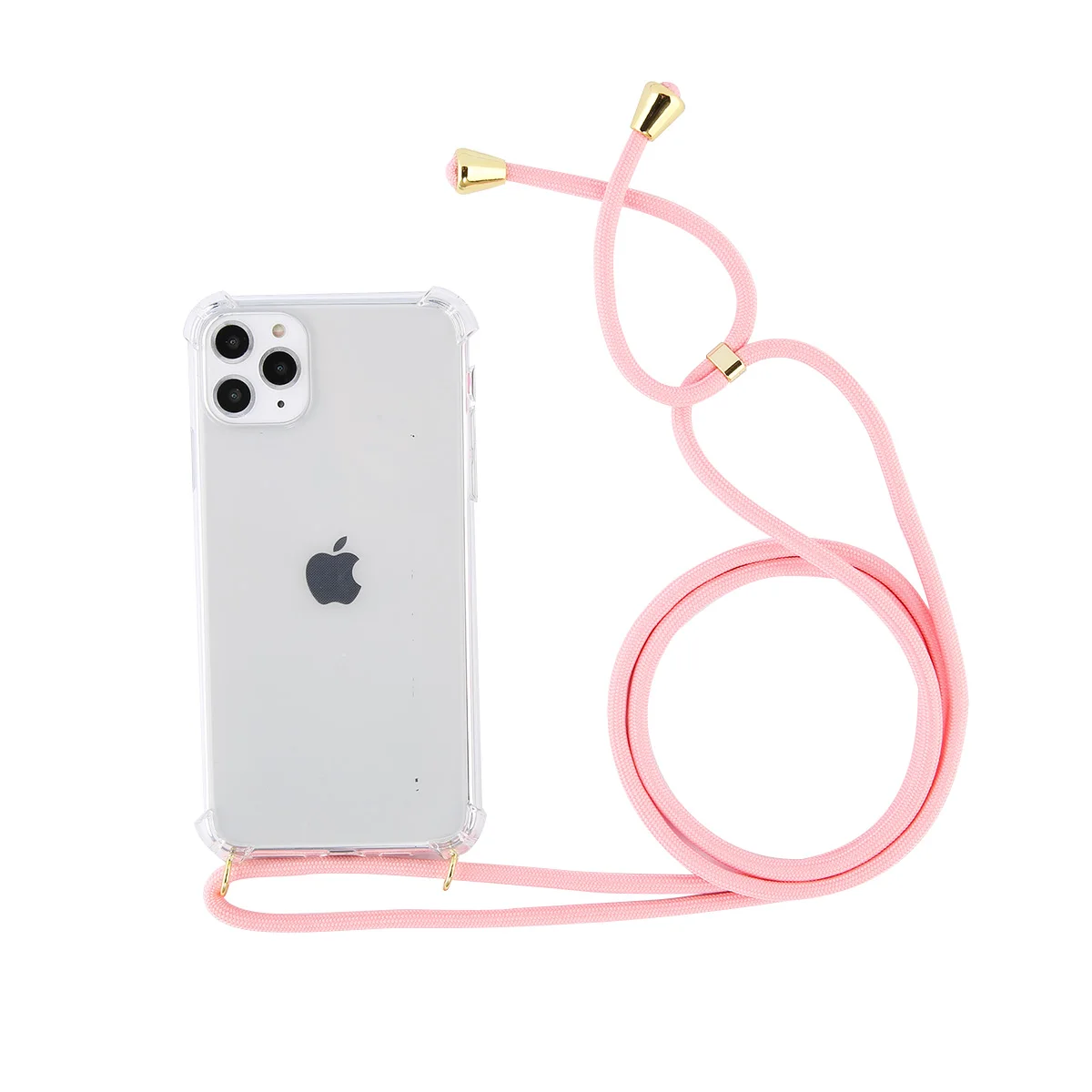 Ремешок шнур цепь лента для телефона ожерелье Ремешок Мобильный чехол для телефона чехол для переноски Чехол для iPhone 11 Pro XS Max XR X 7 Plus 8 Plus - Цвет: Розовый