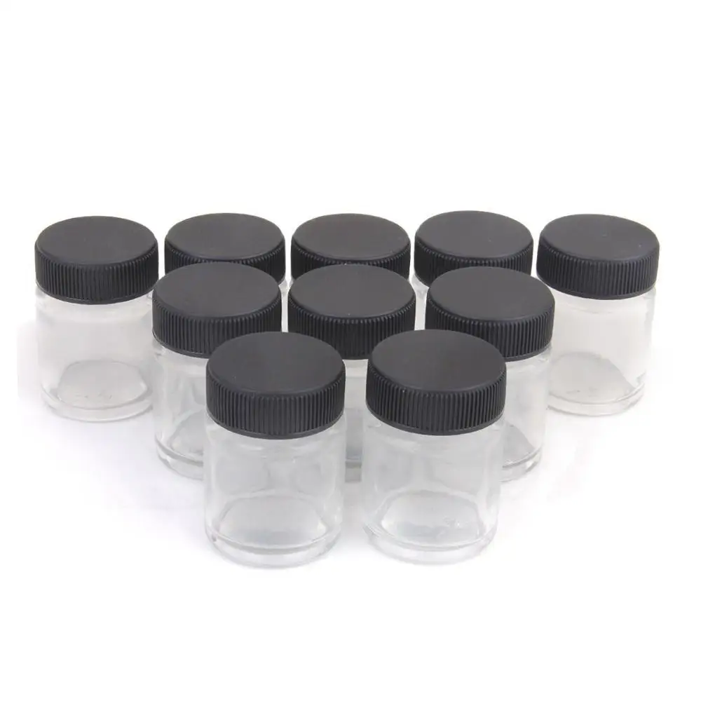 10 шт./лот Аэрограф чашки стеклянный горшок аксессуары внешнее резьбовое соединение ASG0016