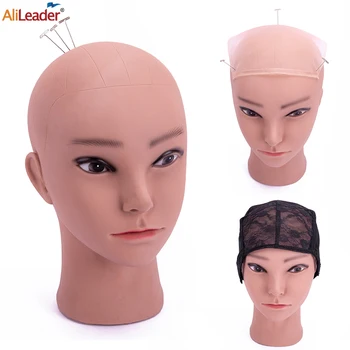 

Alileader Cheap Bald Mannequin Head Wig Stand Practice Training Bald Training Head Professional Cosmetology Female Manikin Head