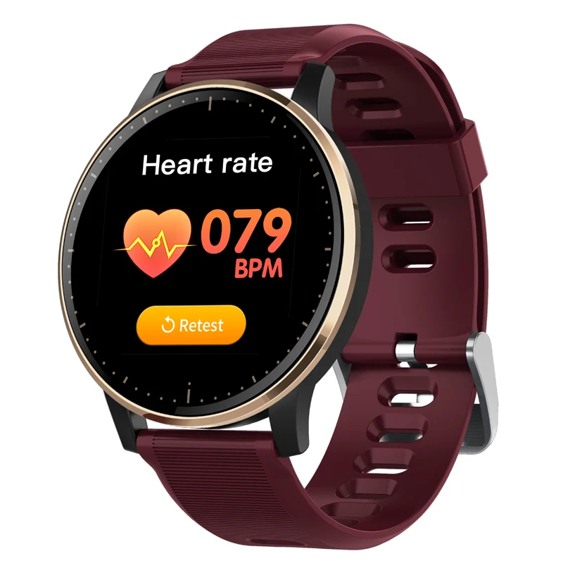 red wine Longet Q20 спортивный Bluetooth умный Браслет ультратонкие модные часы с кровяным давлением пульсометр фитнес-трекер для мужчин - Цвет: red wine