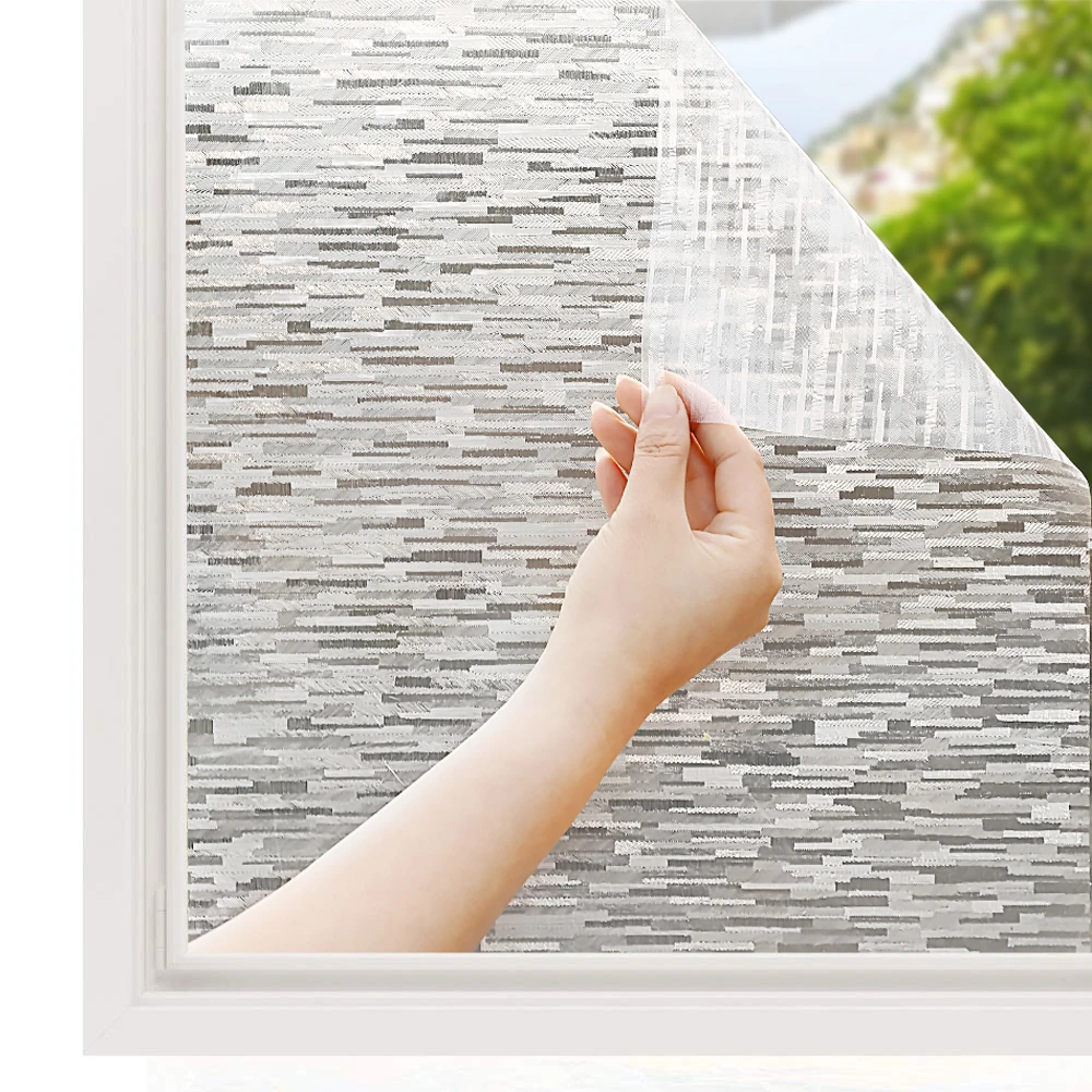 

Funlife Decorative Privacy Window Film Self-adhesive Frosted Glass Film Static Cling Window Sticker Anti UV Window Tint Sticker