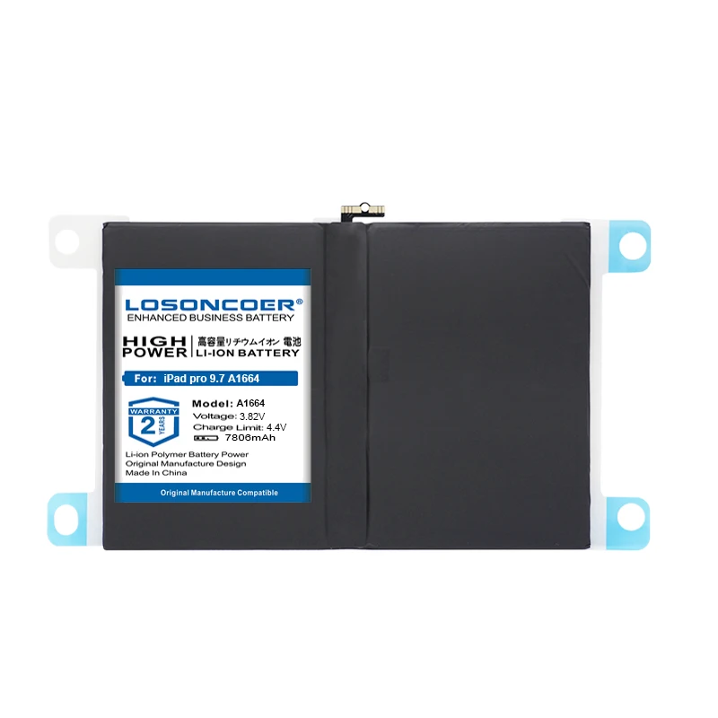 LOSONCOER 7806 мАч A1664 хорошее качество батарея для iPad Pro 9,7 Замена батареи бесплатные инструменты подставка держатель наклейки