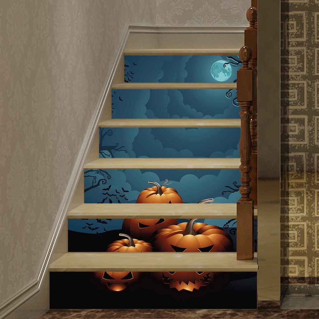 6pcs/set 3D Stair Decals Stickers Stair  Decals Staircase Sticker