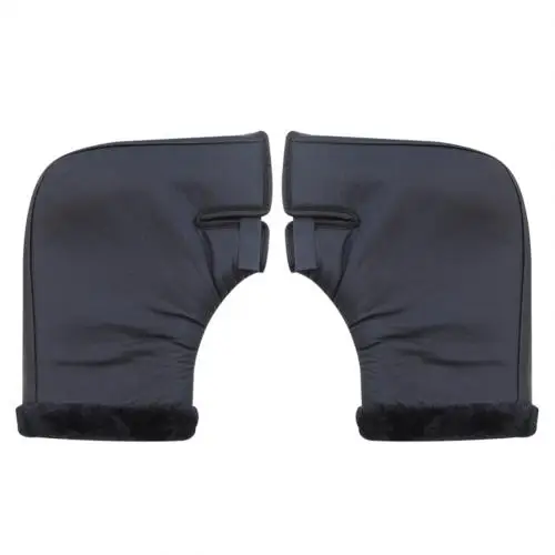 Winter Waterproof Motorcycle Handlebar Hand Muff Gloves Warmer Thermal Cover - Color: Black