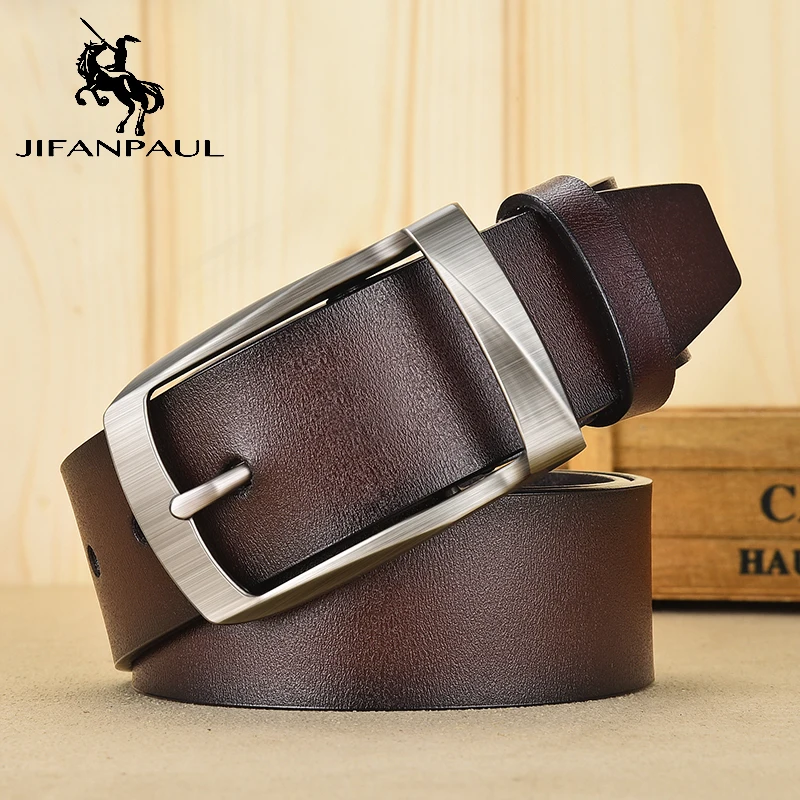 JIFANPAUL men's business retro fashion belt alloy material pin buckle with trend jeans students high quality belt free shipping