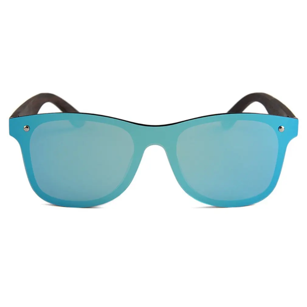 Разноцветные солнцезащитные очки с прозрачной оправой 1501, модные очки с деревянными ножками, цветной светоотражающий поляризатор