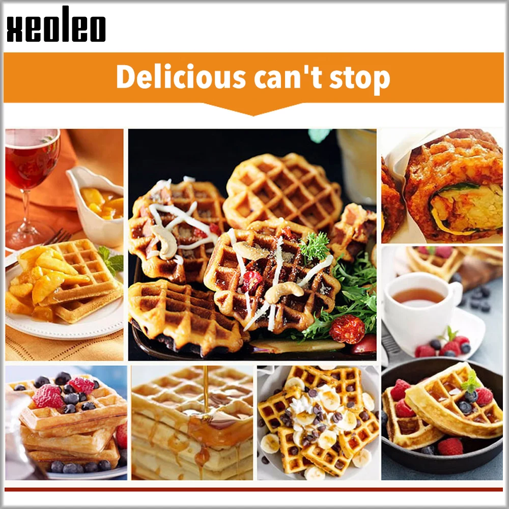 XEOLEO Waffle machine Commercial Biscuit machine Electric baking pan Non-stick Sandwich bread machine 8 pieces Egg Cake Maker