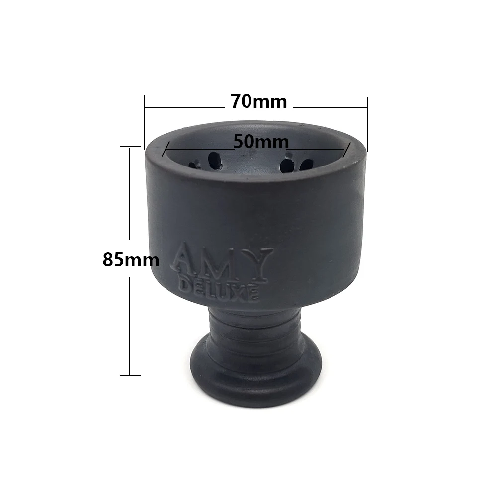 New Black Ceramic Hookah Bowls Shisha Accessories Large 13 Holes 5
