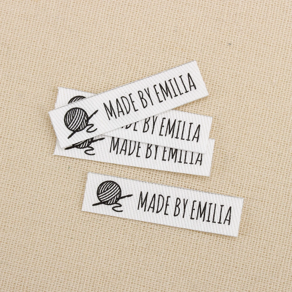 

160pcs Custom Ironing Labels, Logo or Text, Personalized Brand , Cotton printed labels,Custom Design (TB3051)