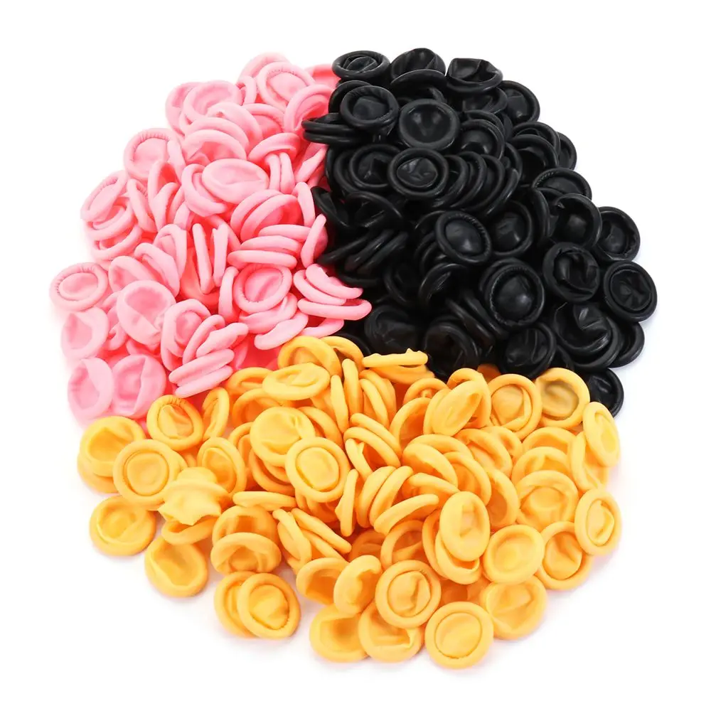 100PCS Natural Latex Nail Art Tool Disposable Finger Cots Finger Cover Fingertips Protector Gloves Rubber Gloves disposable gloves disposable finger covers