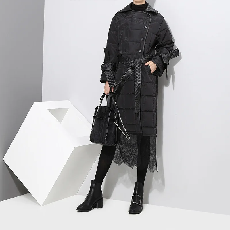 

#2018 Winter New Style Korean-style Fashion Large Size Cotton-padded Clothes Mid-length Slimming Cotton Coat Cotton-padded Jacke
