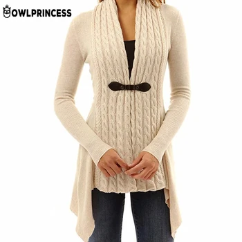 

Madam clothing OWLPRINCESS New Fashion Plus Size Winter Coat Open Stitch Sweater Coat Slim Black Jaket Coat For Femme Clothes