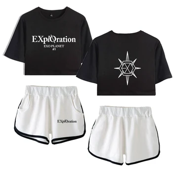 

Exo planet #5 - Exploration 2D Trendy Women Shorts suit Summer Fashion Shirt And Shorts Kpop Sexy Trend Casual Clothes