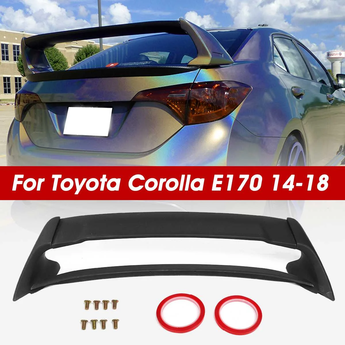 Autoleader для Toyota Corolla E170- двойной автомобиль седан задний спойлер багажника КРЫЛО ABS черный матовый автомобиль задний хвост ряд губы крыши
