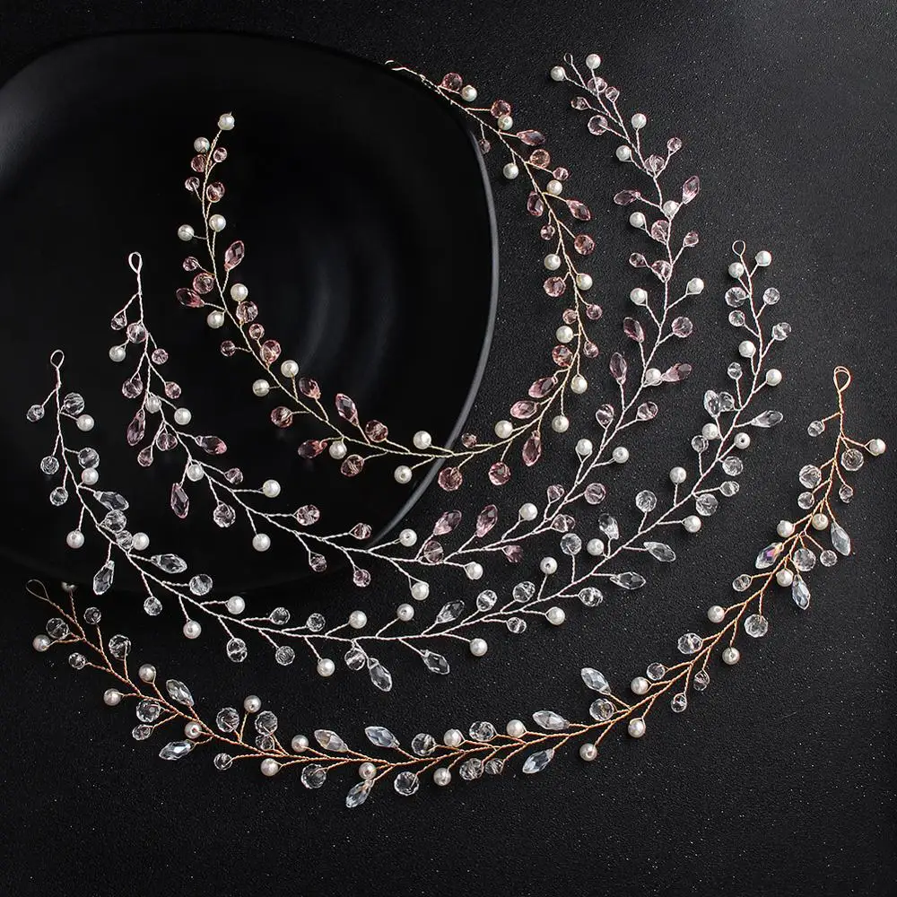 Gold Bridal Hair Ornament Color Handmade Hairbands Women Head Decoration Jewelry Accessories For Bride | Украшения и аксессуары