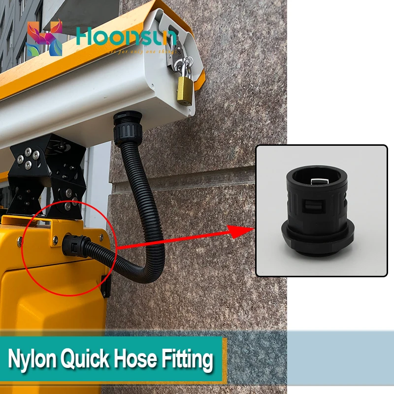 10 pcs AD34.5 Nylon Quick Hose Fitting Hose Joint For Flexible Pipe Connector M32 M36 M40 PG29