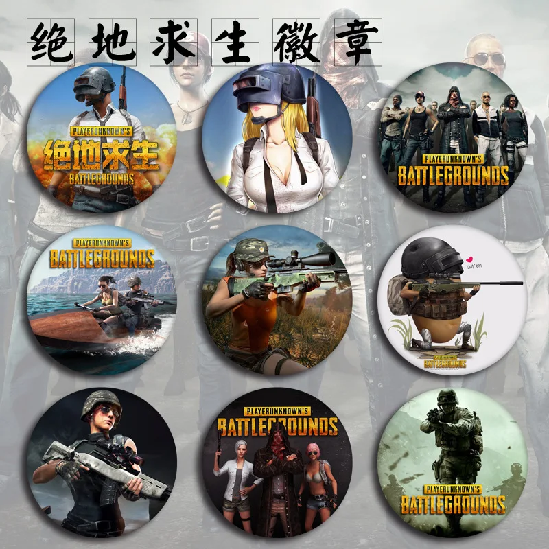 

Game Playerunknown's Battlegrounds Cosplay Costumes Badge Brooch Pins Collection Bags Badges Accessories For Backpacks Clothes