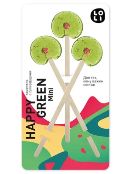 

Genuine caramel HAPPY GREEN MINI "суперфудами | LO-LI Shop