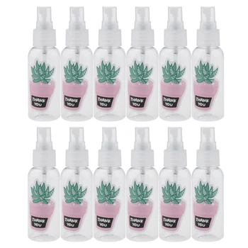 

12 Pieces Refillable Empty Plastic Travel Party Cosmetic Makeup Aftershave Bottles Containers Clear 50ml 60ml