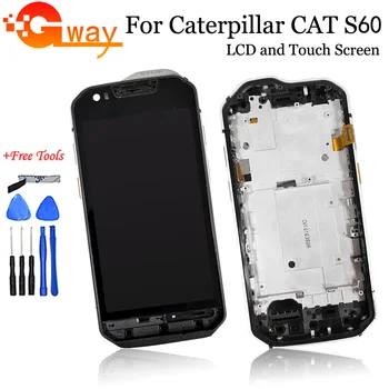 

4.7" For Caterpillar CAT S60 LCD Display + Touch Screen Digitizer + Frame Assembly Replacement For CAT S60 LCD + Frame + Tools