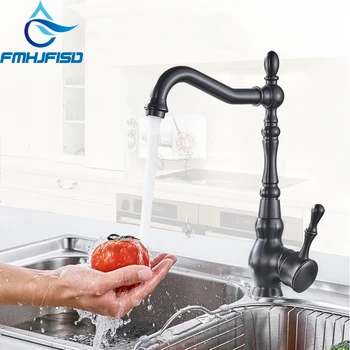 

ORB Kitchen Basin Sink Faucet 360 Degree Rotation Hot Cold Mixer Crane Tap Deck Mounted Single Handle Brass Faucets