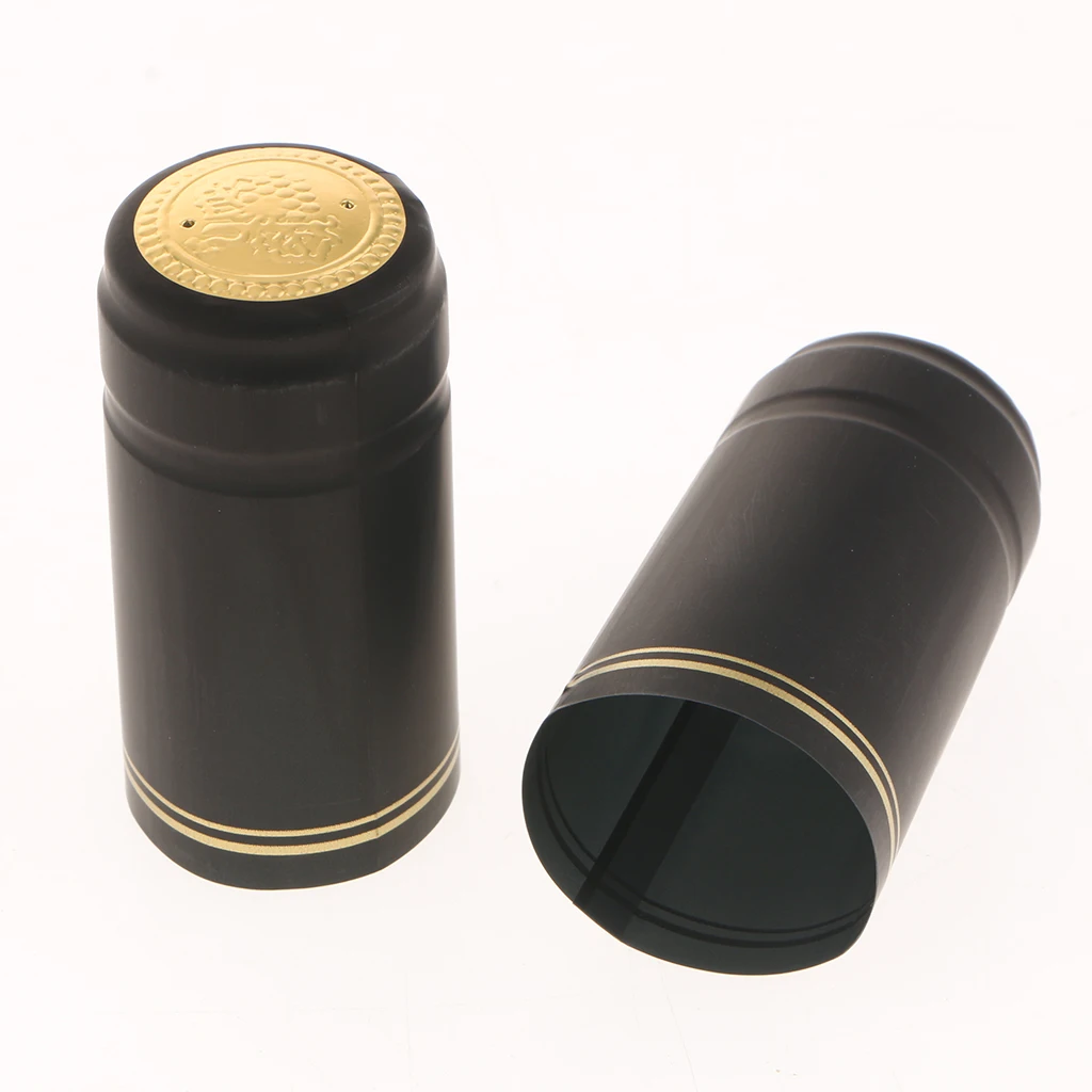 100 PVC Heat Shrink Capsules, Wine Shrink Caps Bottle Seals, Easily Seal and Tear Off with Tearing Tab 100 PVC Heat Shrink Capsules, Wine Shrink Caps Bottle Seals, Easily Seal and Tear Off with Tearing Tab