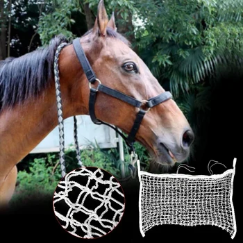 

Slow Feed Hay Net Bag Full Day Horse Feeding Large Feeder Bag with Small Holes