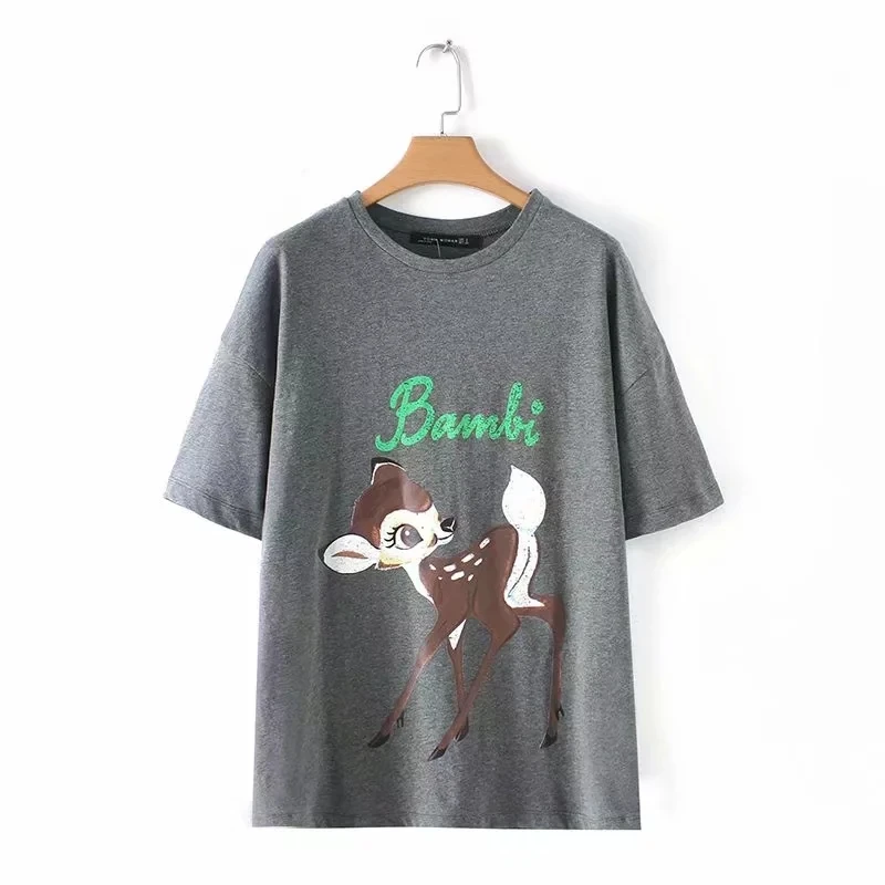 QQ0011 Tee Толстовки, женская одежда, толстовка, осенняя цветная с капюшоном, большие размеры, футболка, модный Дамбо пуловер, уличная одежда, топы с мультяшным принтом - Цвет: QQ0011 Tee