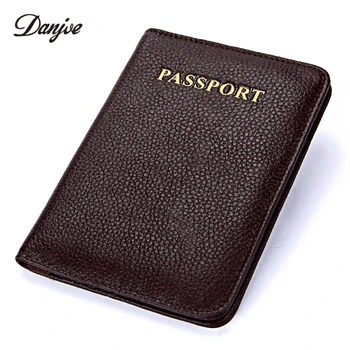 

DANJUE RFID Blocking Passport Cover Genuine Leather Wallet Business Passport Case Women Men Luxury Licence ID Card Holder